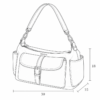 ZELDA - szkic techniczny z wymiarami 30x18x15 ZELDA - szkic techniczny z wymiarami