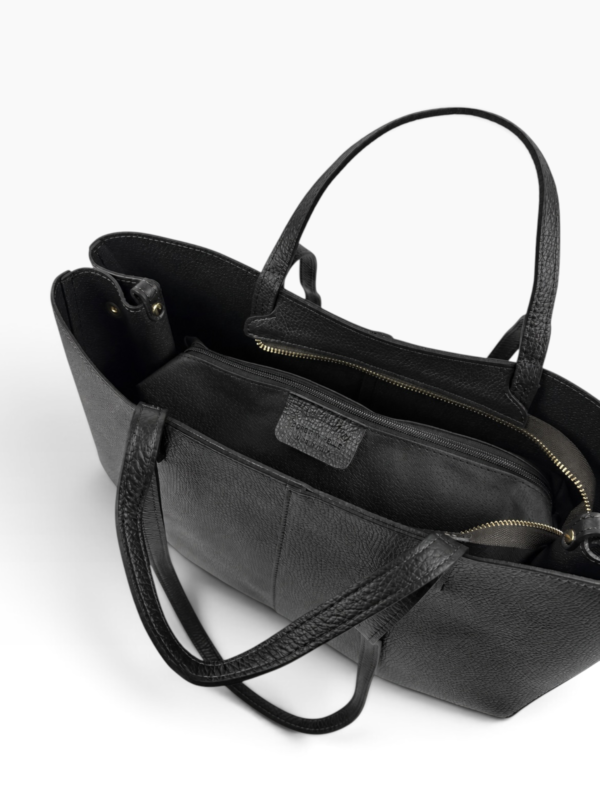 Zdjęcie 15.09.2026, 13 17 08 GACEK – shopper ze skóry naturalnej, kolor czarny, zdjęcie 5