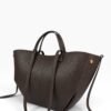 gacek-braz-tyl GACEK Ciemny Brąz - torebka shopper, widok z tyłu