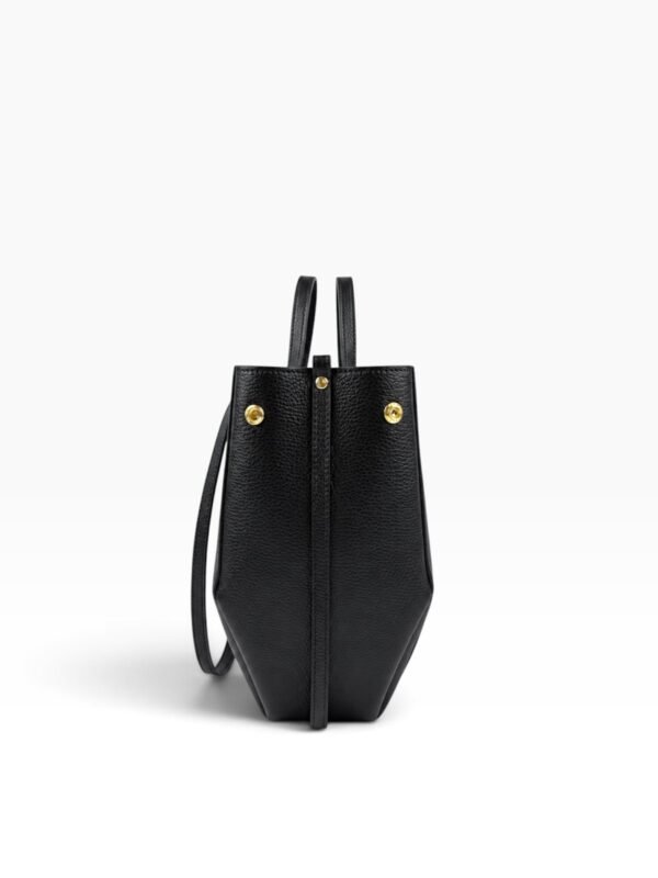 gacek-czarny-bok GACEK Czarny - torebka shopper, widok z boku