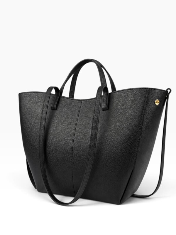 gacek-czarny-tyl GACEK Czarny - torebka shopper, widok z tyłu